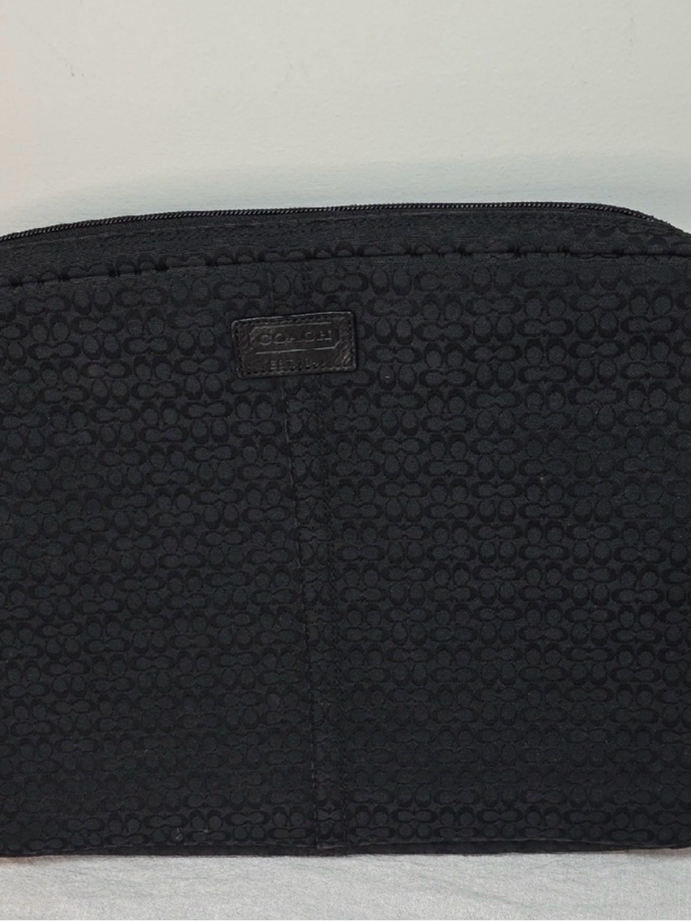 Coach Black Laptop “C” Signature Sleeve EUC